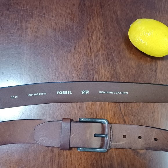 Fossil Men‘s Genuine leather Belt 95/38 Brown style 100153 - Picture 6 of 9
